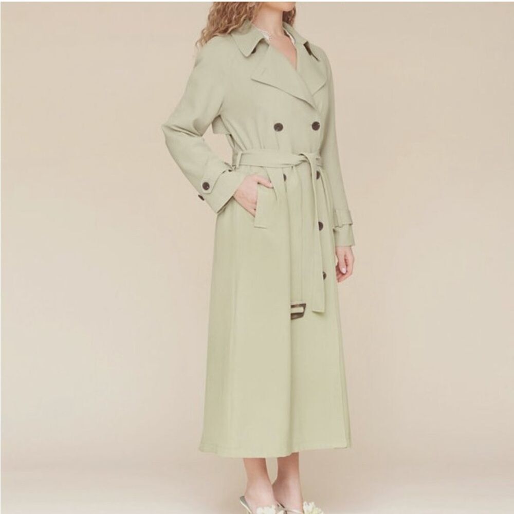 Avec Les Filles Sage Trench Coat